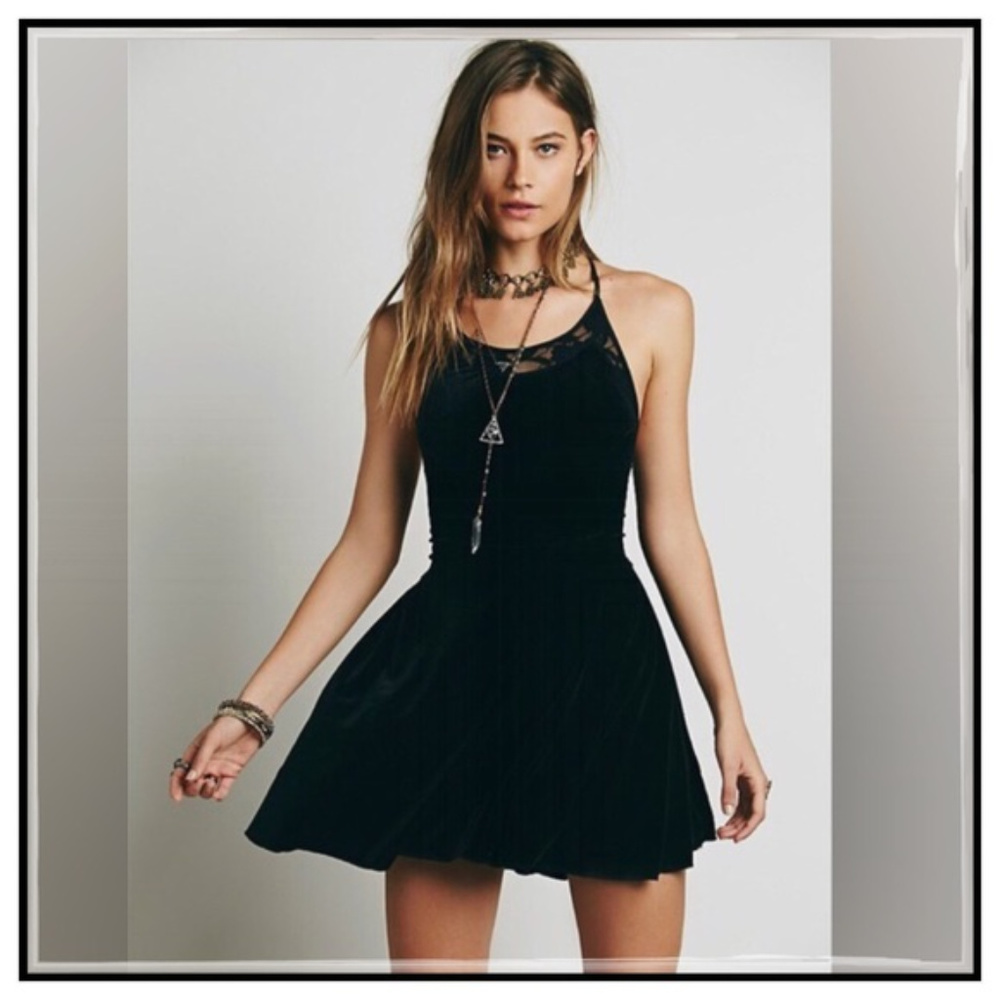 Free People Nightshade Velvet Mini Dress Small